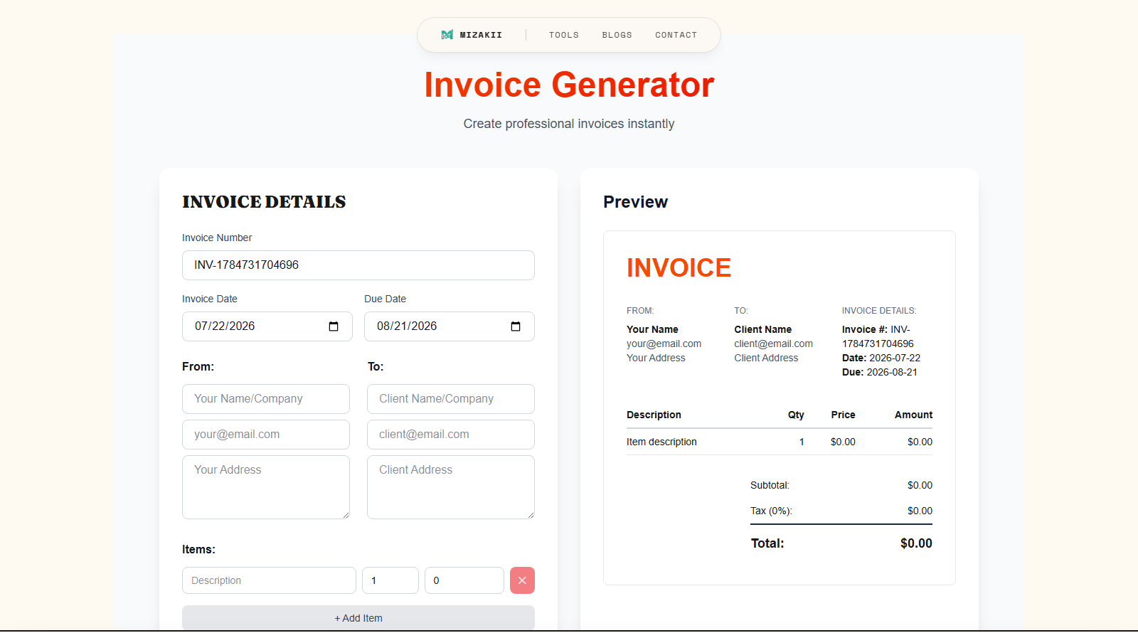 Invoice Generator