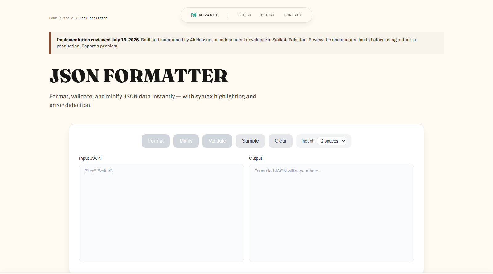JSON Formatter